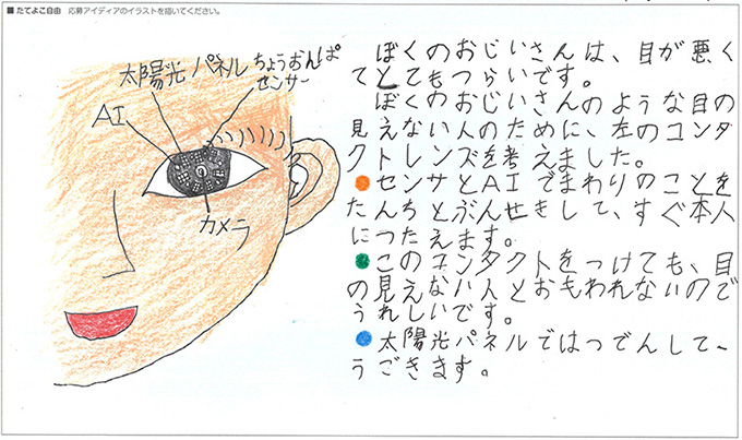 目の見えない人のためのコンタクトレンズ